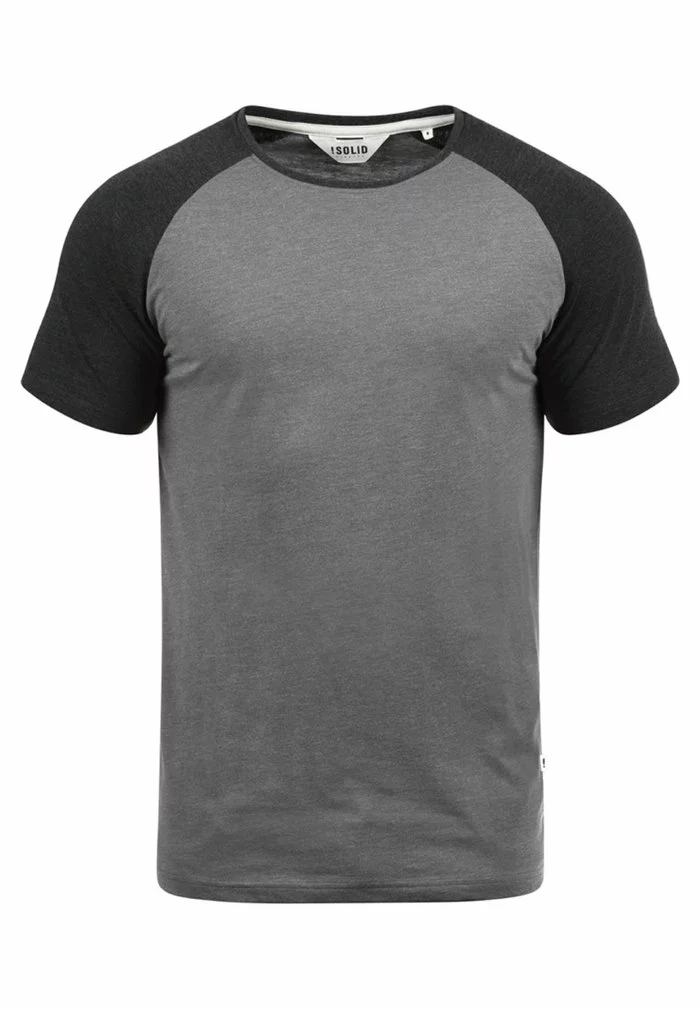 Solid SDBASTIAN - T-shirt Basique - Grey Melange 4 Solid SDBASTIAN - T-shirt Basique - Grey Melange – Image 4