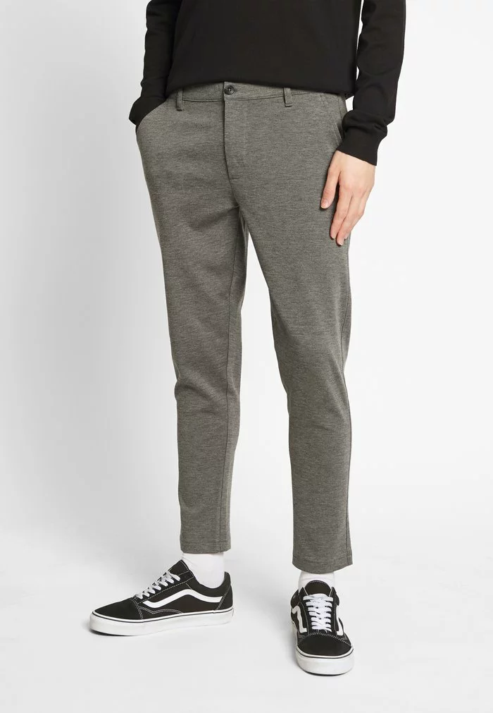 Solid PANTS DAVE BARRO - Pantalon Classique - Dark Grey 1 Solid PANTS DAVE BARRO - Pantalon Classique - Dark Grey